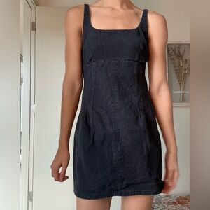 Black denim dress